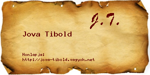 Jova Tibold névjegykártya